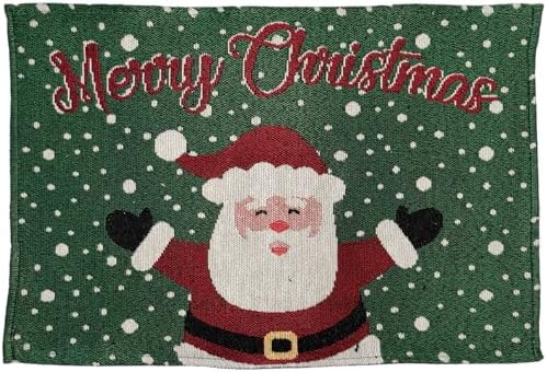 Set of 10, Snowfall Laughing Santa Claus Saying Merry Christmas Design