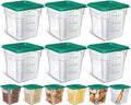 Yungyan 6 Pcs Commercial Food Storage Containers 4 Qt Square Acrylic