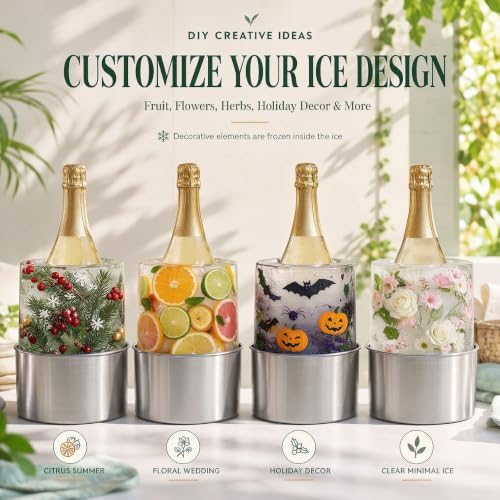 Ice Mold,Ice Bucket Mold, Ice Mold Wine Bottle Chiller,DIY Ice Bucket