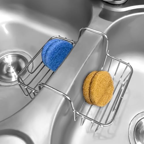 BuleVina Stainless Steel Sponge Holder for Kitchen Sink - Never Rust