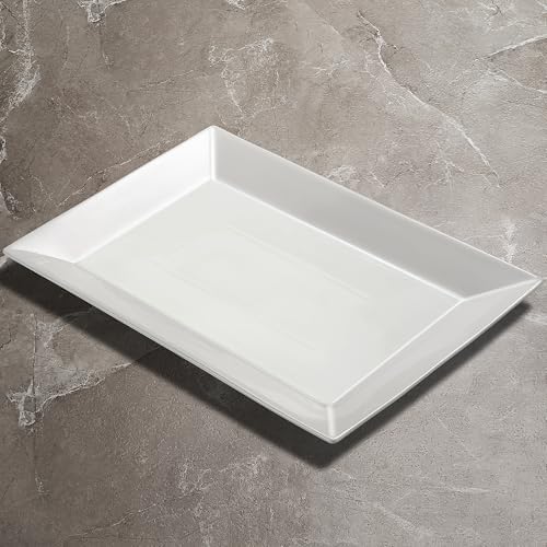 18" x 12" Large Serving Platters Set of 2, Porcelain Serving Trays