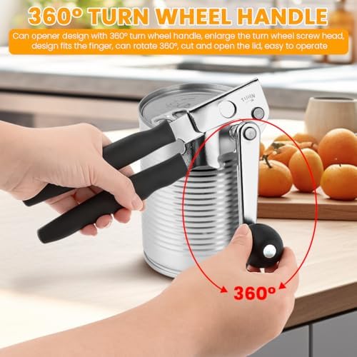 Heavy Duty Manual Can Opener, Commercial Can Opener Long Handle