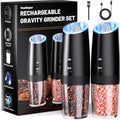MealHelper Rechargeable Salt and Pepper Grinder Set, 2 Pack