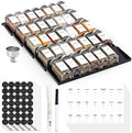 MIUKAA Spice Drawer Organizer with 34 Spice Jars, 378 Spice Labels