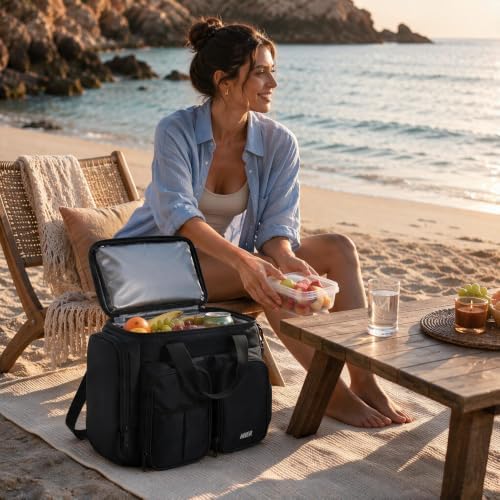 MIER 20-Can Insulated Lunchbox for Men Heavy-Duty Lunch Bag Cooler