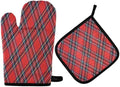 Oven Mitts Quilted Cotton Lining Royal Stewart Tartan Plaid Potholders
