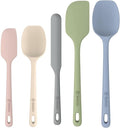 ChefAide 5 Pieces Silicone Spatula Set, Food Grade Rubber Spatula, Upgrade by ChefAide