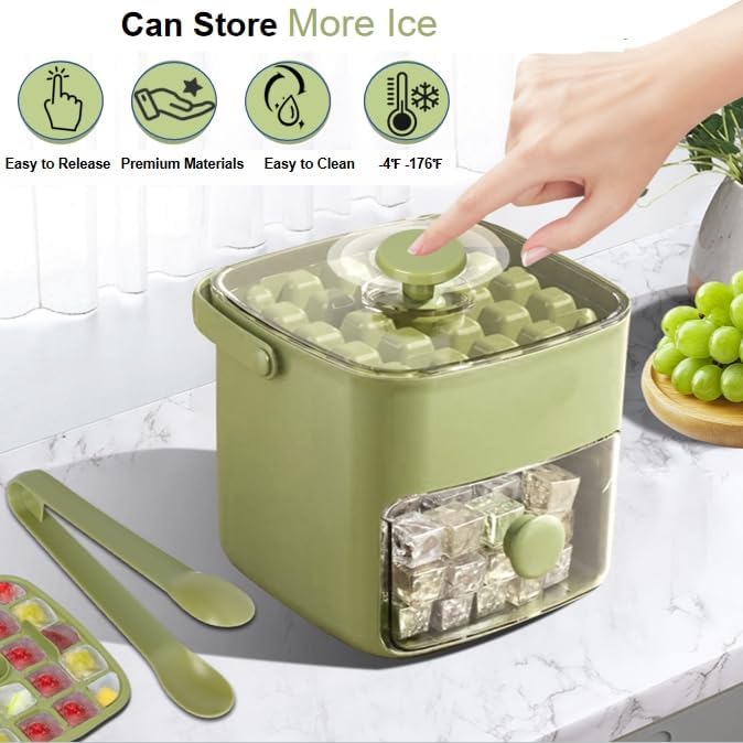 Ice Cube Tray with Lid & Bin Ice Maker - Image 4