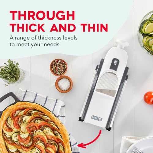 Dash Safe Slice Mandoline, Foldable, Cool Grey