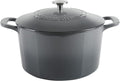 MARTHA STEWART Gatwick 7-Quart Enamel Cast Iron Dutch Oven – Classic Grey – by MarthaStewart
