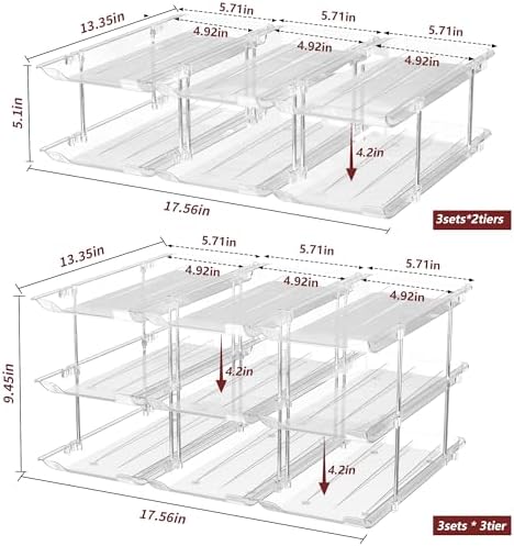 Can Organizer for Pantry, 3 Tier Rolling Can Storage Organizer Pantry