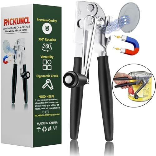 Commercial Can Opener Manual, Heavy Duty Stainless Steel Can Opener