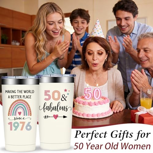 50th Birthday Gifts Her - 1976 50th Birthday Decorations for Women