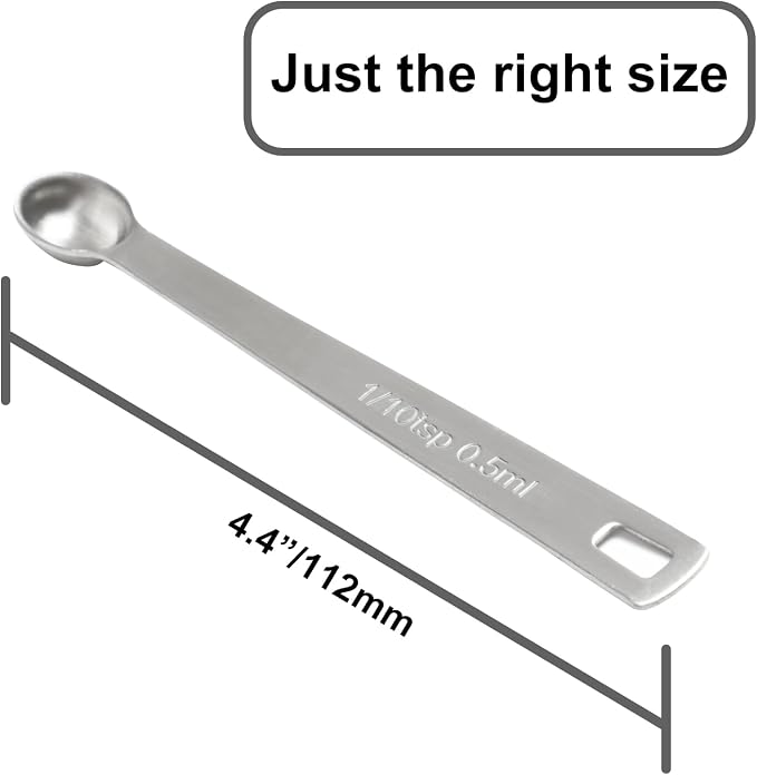 1PCS 1/10 Teaspoon Single Tiny Measuring Spoon, Small Individual Stainless - Image 2