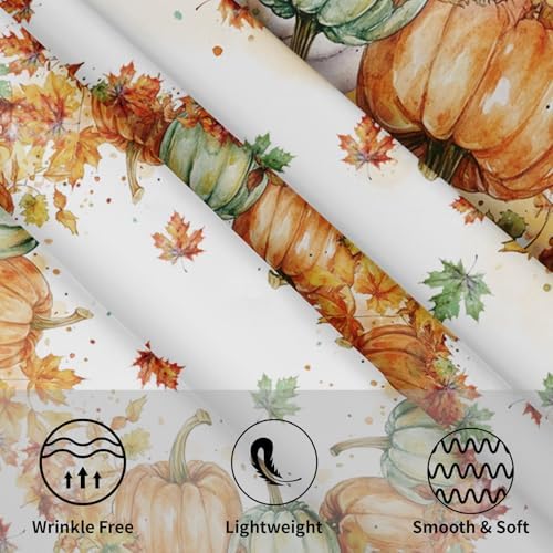 Fall Tablecloth Round 70 Inch Thanksgiving Harvest Pumpkin Table Cloth