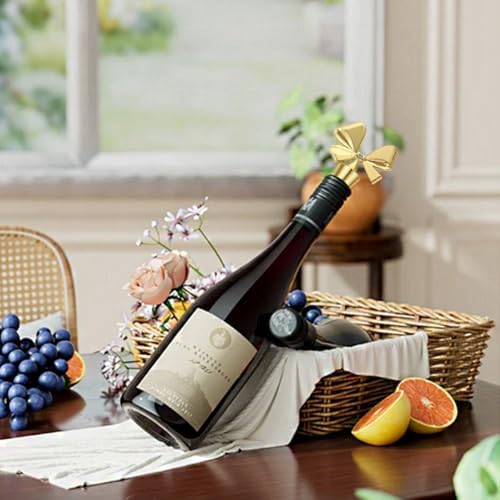 Wine Stopper Set,Bowknot Wine Bottle Stopper,4 Pack Decorative