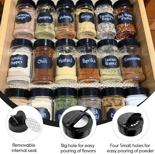 Ysglory 36 Pack 3 Oz Spice Jars Seasoning Containers Bottles with