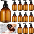 Uiifan 16 Pcs 17 oz Amber Foaming Soap Dispenser, Foam Pump Bottles