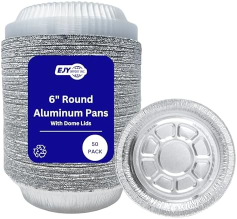 Round Disposable Aluminum Foil Pans With Clear Dome Lids