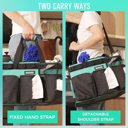 SCAVATA Wearable Cleaning Caddy Bag, Lake Blue