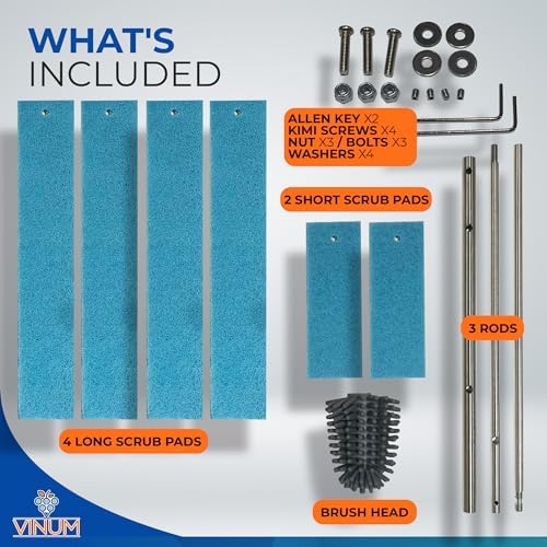VINUM Carboy Cleaner - 27" Long Bottle Brush for Carboys, Jugs, Water