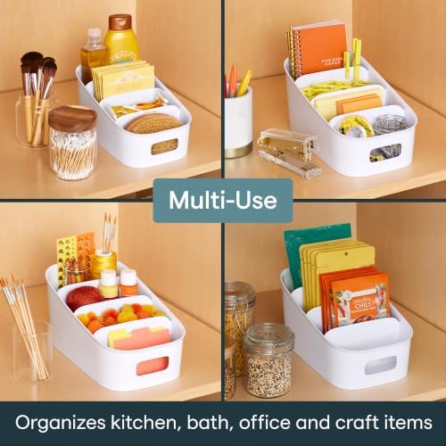 YouCopia ShelfBin Packet Organizer, 4-Tier Stairstep Raised Divided
