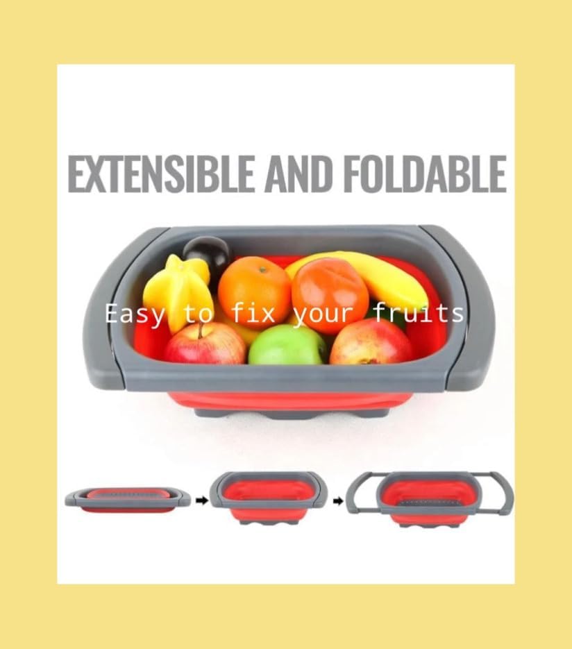 LP Colander collapsible Strainer Over The Sink Vegetable/Fruit