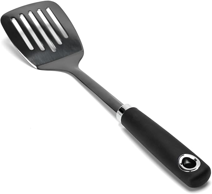 Metal Spatula, Stainless Steel Slotted Turner by JXWING