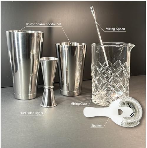 Lily's Home 6-Piece Boston Cocktail Shaker Set: Boston Shaker Cocktail