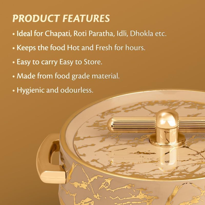 Casserole Inner Steel |BPA Free|Advanced P.U. Insulation|Keeps Food