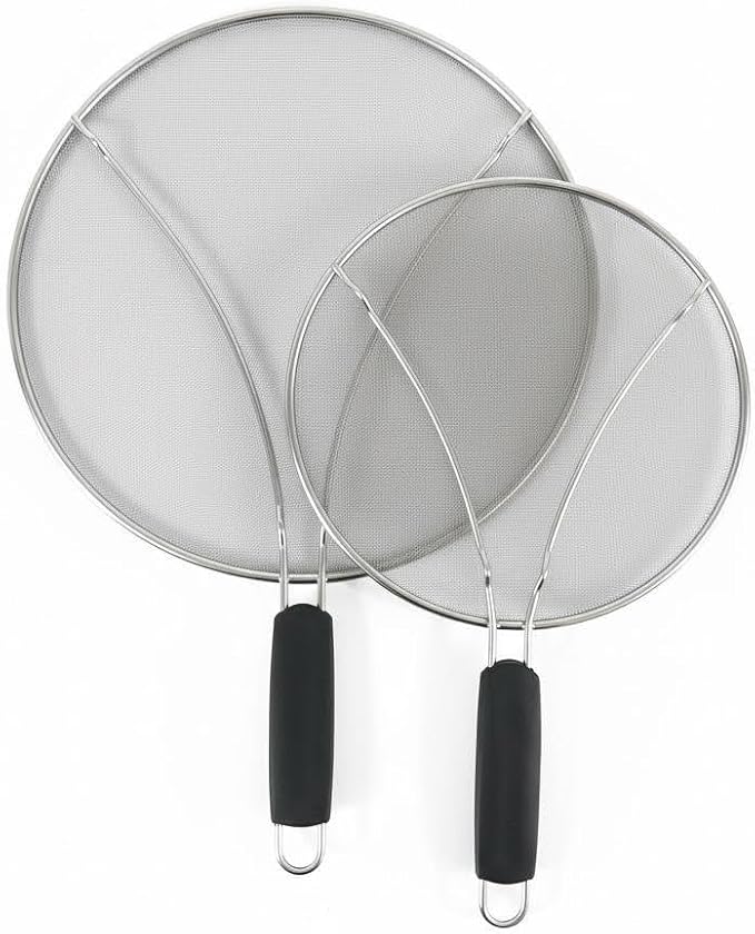 KitchenGuard Stainless Steel Splatter Guard Set of 2 by Unknown