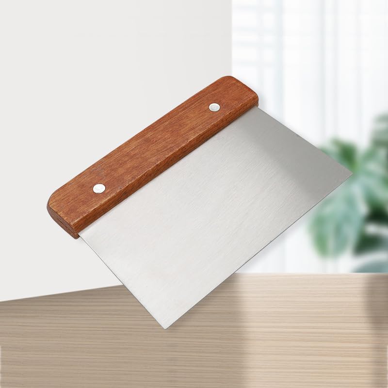 Stainless Steel Scraper & Chopper, 2 Pack Metal Bench Scraper Dough