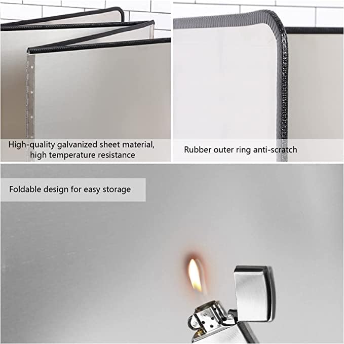 Splatter Guard for Frying Non-Stick 3 Sided Foldable Grease Splatter Screen - Image 5