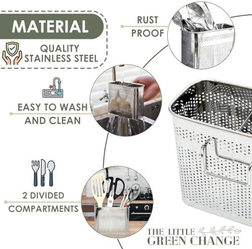 Kitchen Utensils Chopsticks Holder Drying Rack Basket with Hooks 2