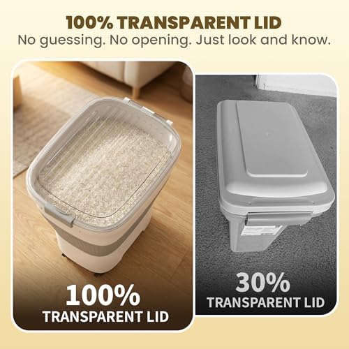 HOYTAMDAR 50 Lbs Collapsible Airtight Rice Container