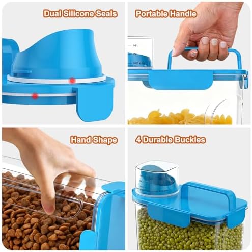 Uppetly Dog Cat Food Storage Container, 5-7Lbs Pet Food Containers
