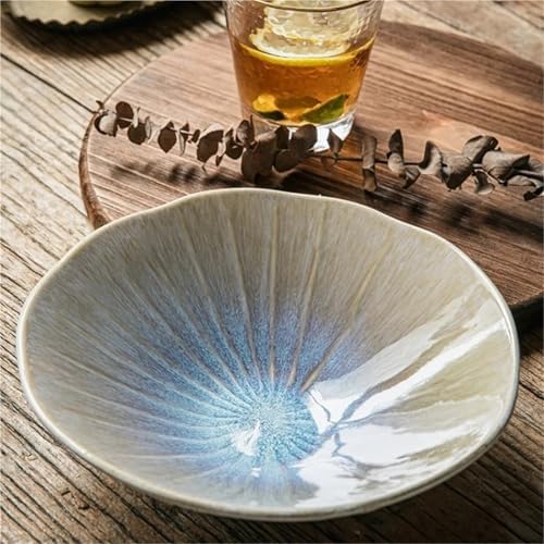 Glass Salad Bowls, Mixing,High Color Kiln Change 7.5 Inch Ceramic Bowl