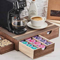 SMARTAKE Wooden Coffee Pod Organizer Storage Box Coffee Tea Organizer