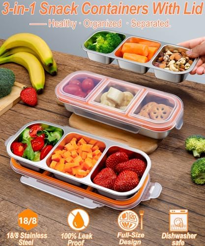 Stainless Steel Snack & Lunch Container, Kids & Adults, 20 oz, 10.7 in