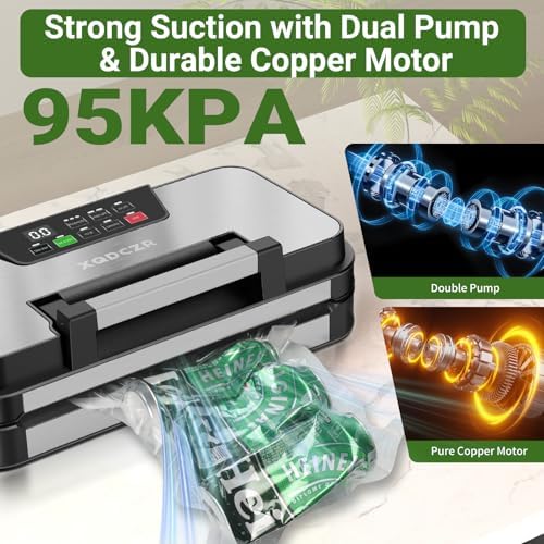 95kPa Vacuum Sealer Machine, Dual Pump
