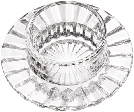 Frcctre 2 Pack Glass Butter Dish, Small Round Glass Butter Keeper with
