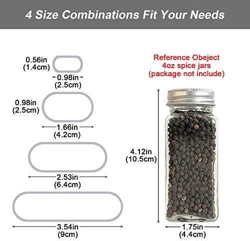 Spice Labels Stickers,Waterproof Pantry Labels for Mason Jars,Food