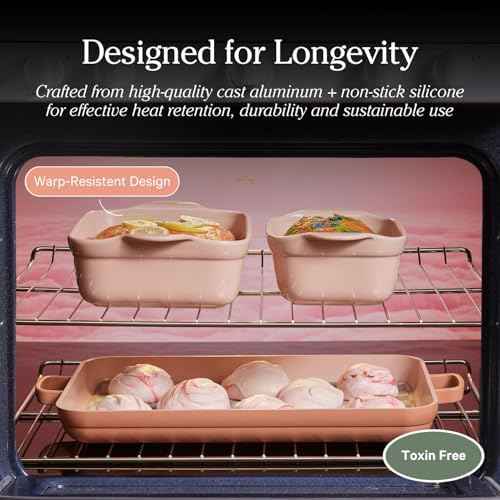 Our Place Bakeware Set, 5-Piece Nonstick Ceramic Bakeware & Griddle Pan