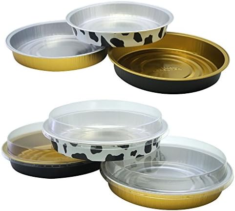 MYStar Set of 12, 6" Round Shape Non-stick Aluminum Baking Cups, Mini