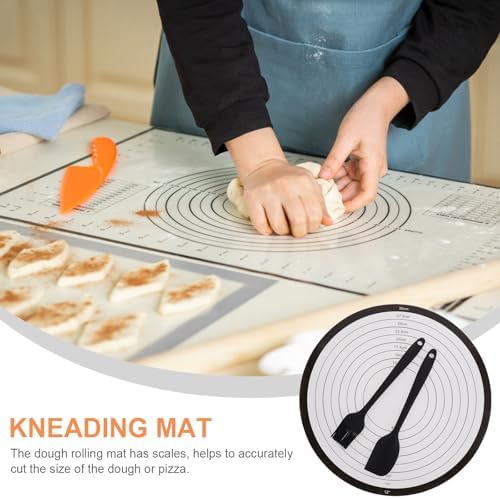 UPKOCH Silicone Kneading Mat Set 11.81X11.81In Non-Stick Dough Rolling