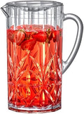 Abby - Stately - Acrylic Pitcher (80 oz), Clear Plastic Water Pitcher