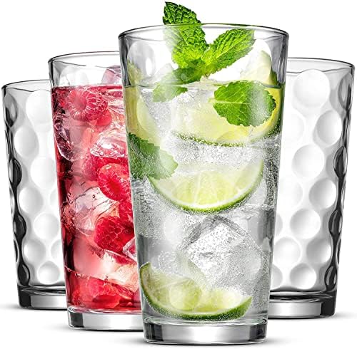 Set of 12 Elegant Everyday Stackable Drinking Glasses - Includes