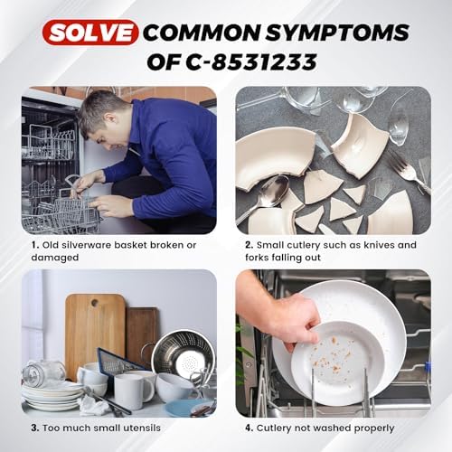 【2026 UPGRADED】8531233 WP8562043 Dishwasher Silverware