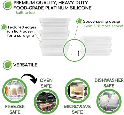 Silicone Collapsible Food Storage Containers with Silicone Leakproof
