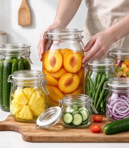 17 oz Glass Jars 4Pack with Airtight Lids,Wide Mouth Food Storage